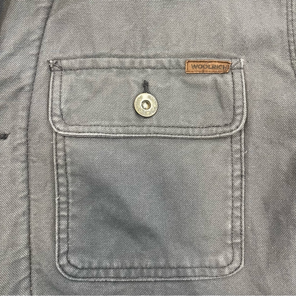 WOOLRICH Chore Coat Canvas with Corduroy Collar and Sherpa Lining | Mens m - Picture 4 of 13